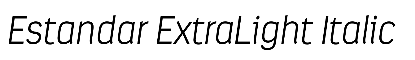 Estandar ExtraLight Italic
